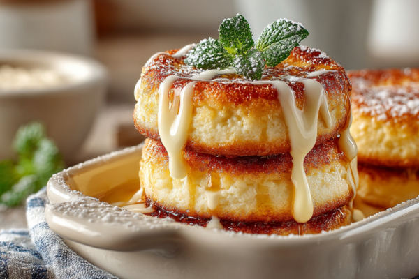 Вместо классических сырников готовлю соленые со сметанной заливкой: сочетание вкусов &mdash; на высоте