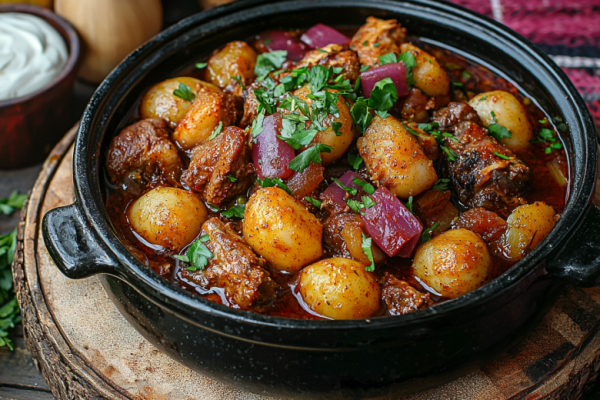 Остается вкусным на второй и третий день &mdash; готовлю большую порцию и забываю о проблемах с ужинами: мясо с овощами в соусе