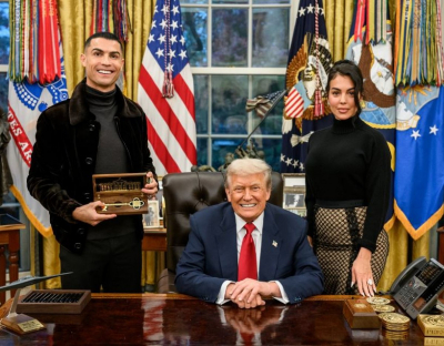 Криштиану Роналду встретился с Дональдом Трампом в Белом доме (ВИДЕО)