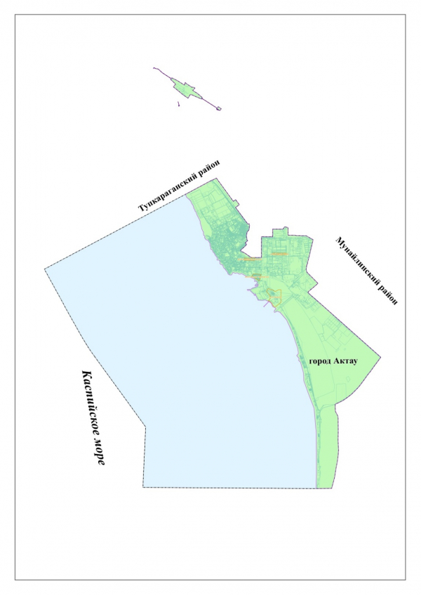 Площадь Актау увеличили: земли водного фонда Каспия включили в границы города