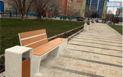 Новый сквер за &laquo;Конысом&raquo; ещё благоустраивают